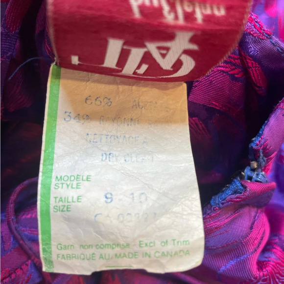 đ Vintage Womenâs Purple & Pink OmbrĂŠ Dress â Size 9/10 - Picture 9 of 15